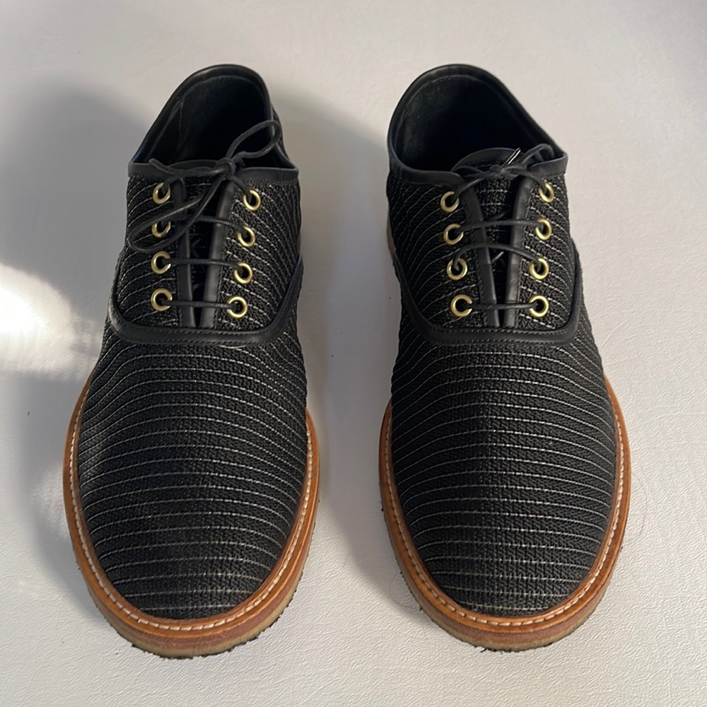 MARC JACOBS MEN'S S87WQ0054 LOW-TOP OXFORD BLACK LEATHER EUR SIZE 41 US 9 MED